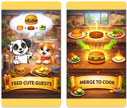 Скриншот игры «Merge Cafe Mania»